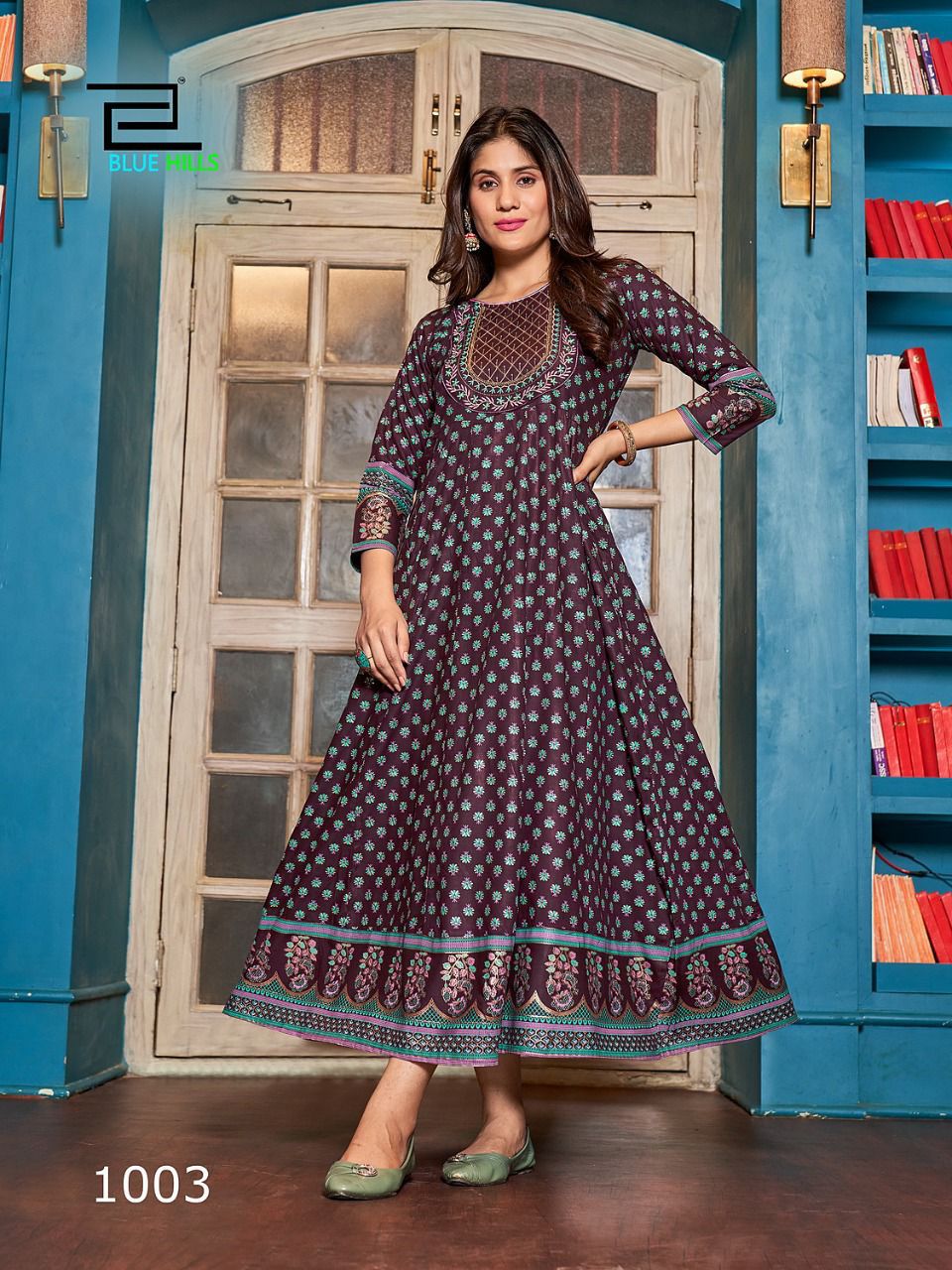 Blue Hills Cheese Festive Wear Wholesale Anarkali Kurti Catalog